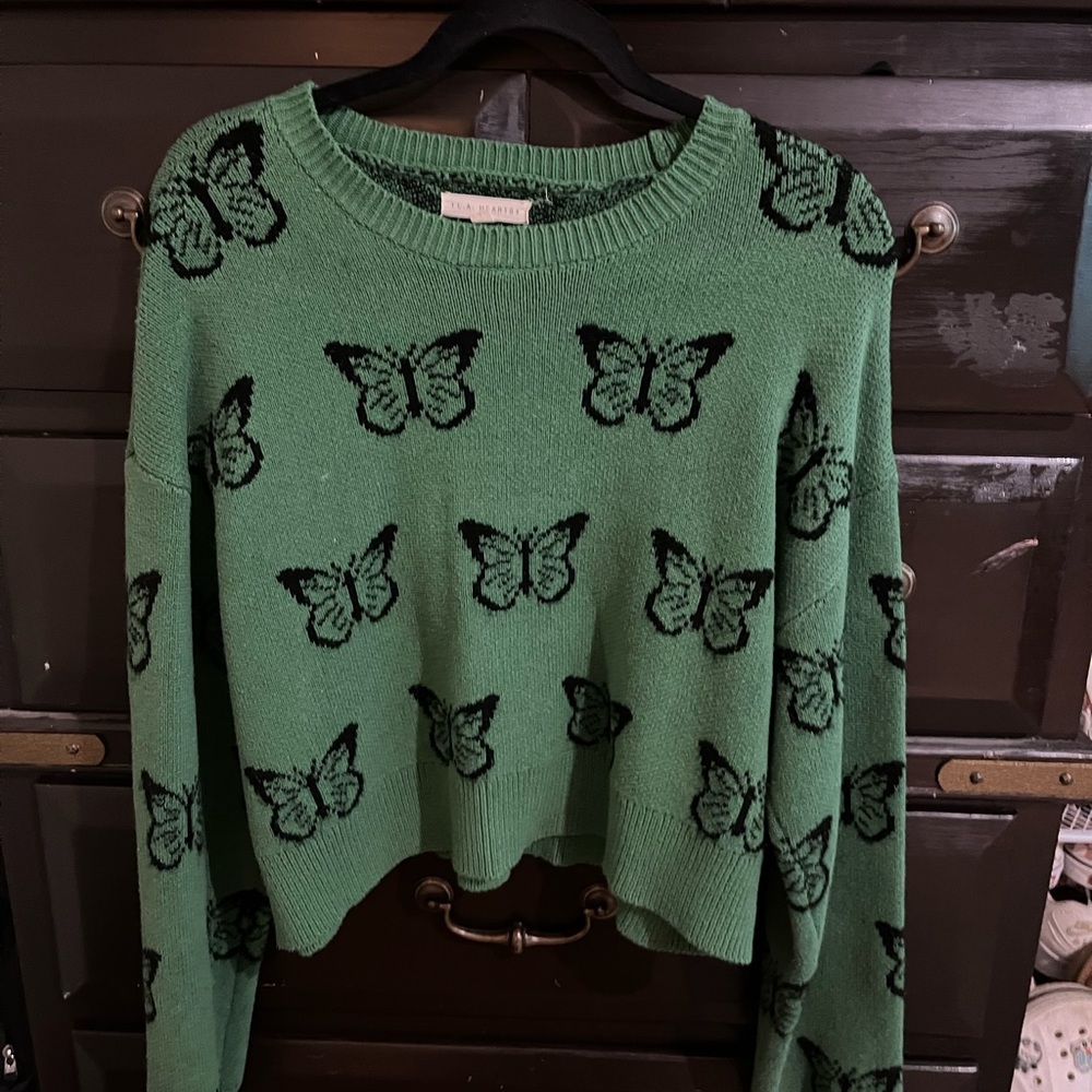 PacSun La Hearts Butterfly Knit Sweater - Size : M